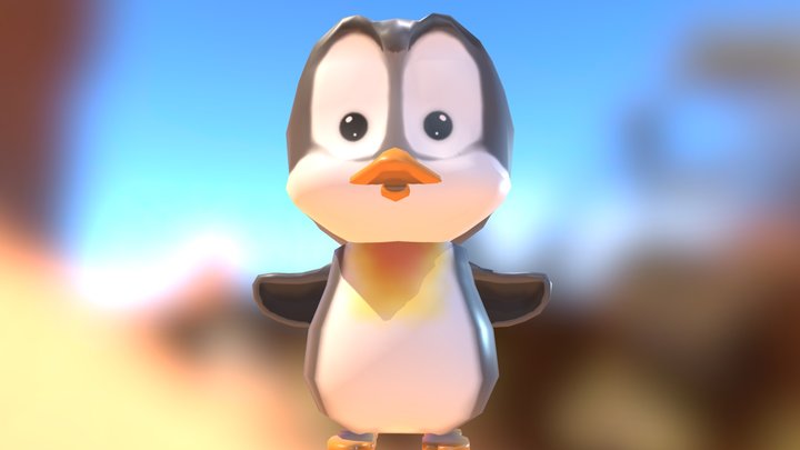 Penguin Mascot 3D Model