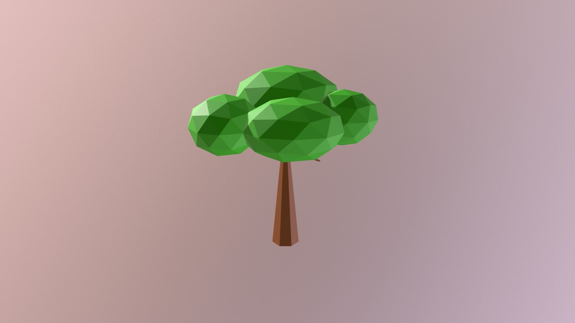 Lowpoly stylized tree