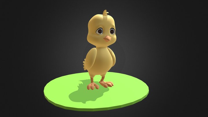 Chick Cartoon 3D Model
