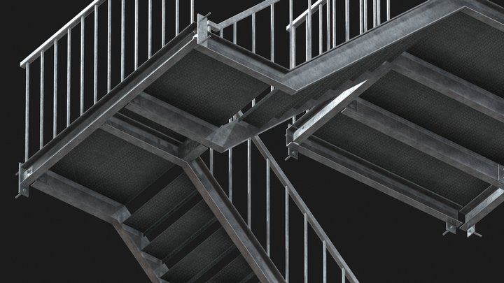 Лестница выхода на кровлю (тип 1) 3D Model