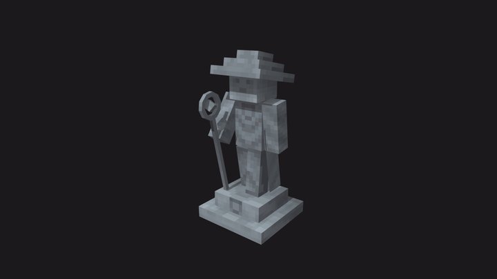 Wizard Statue 3D Model