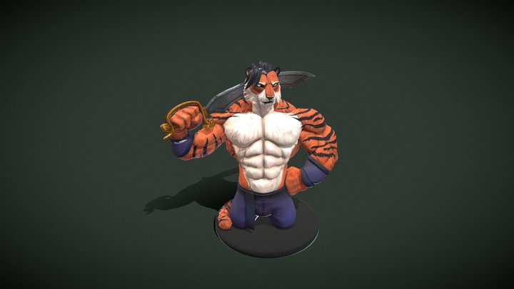 Azurium The Tiger (WithoutGape) 3D Model