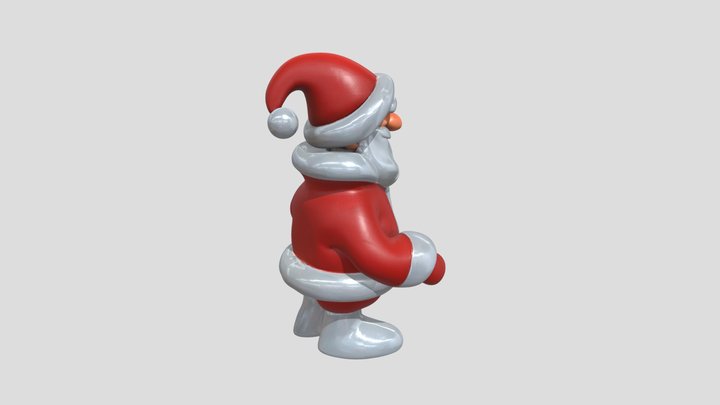 Santa - talking tom friends recreate by ai 3D Model