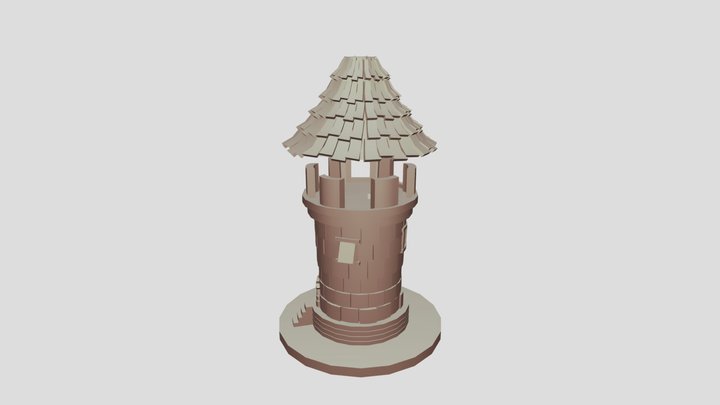 Stylized Medieval Tower 3D Model