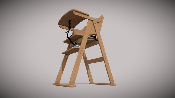 Baby Chair For AR VR 3D Model