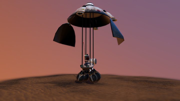 Mars Conquest - Rover Landing 3D Model