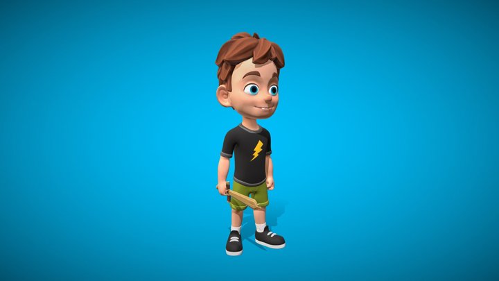 Little Hero ( 15 animations, 4 skins ) 3D Model