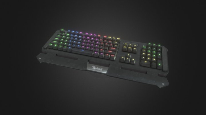 A4Tech Bloody RGB keyboard 3D Model