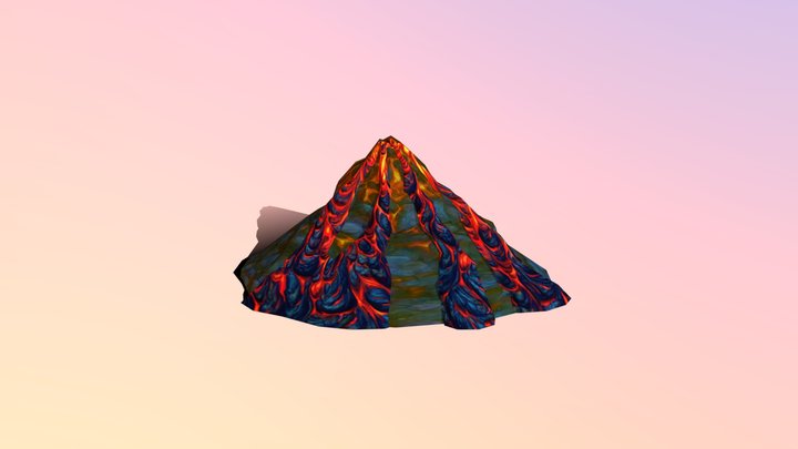 Volcan low poly 3D Model