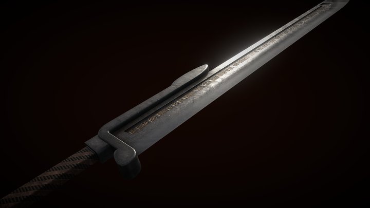Engraved Sword 3D Model