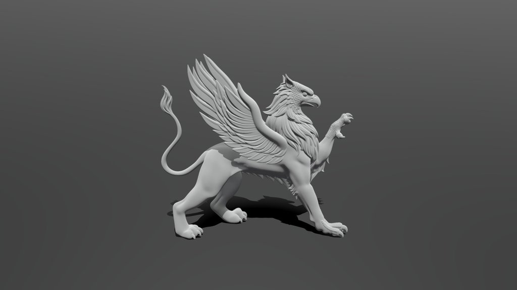 Golden Griffin Statue -Mythical Creature Sculpt