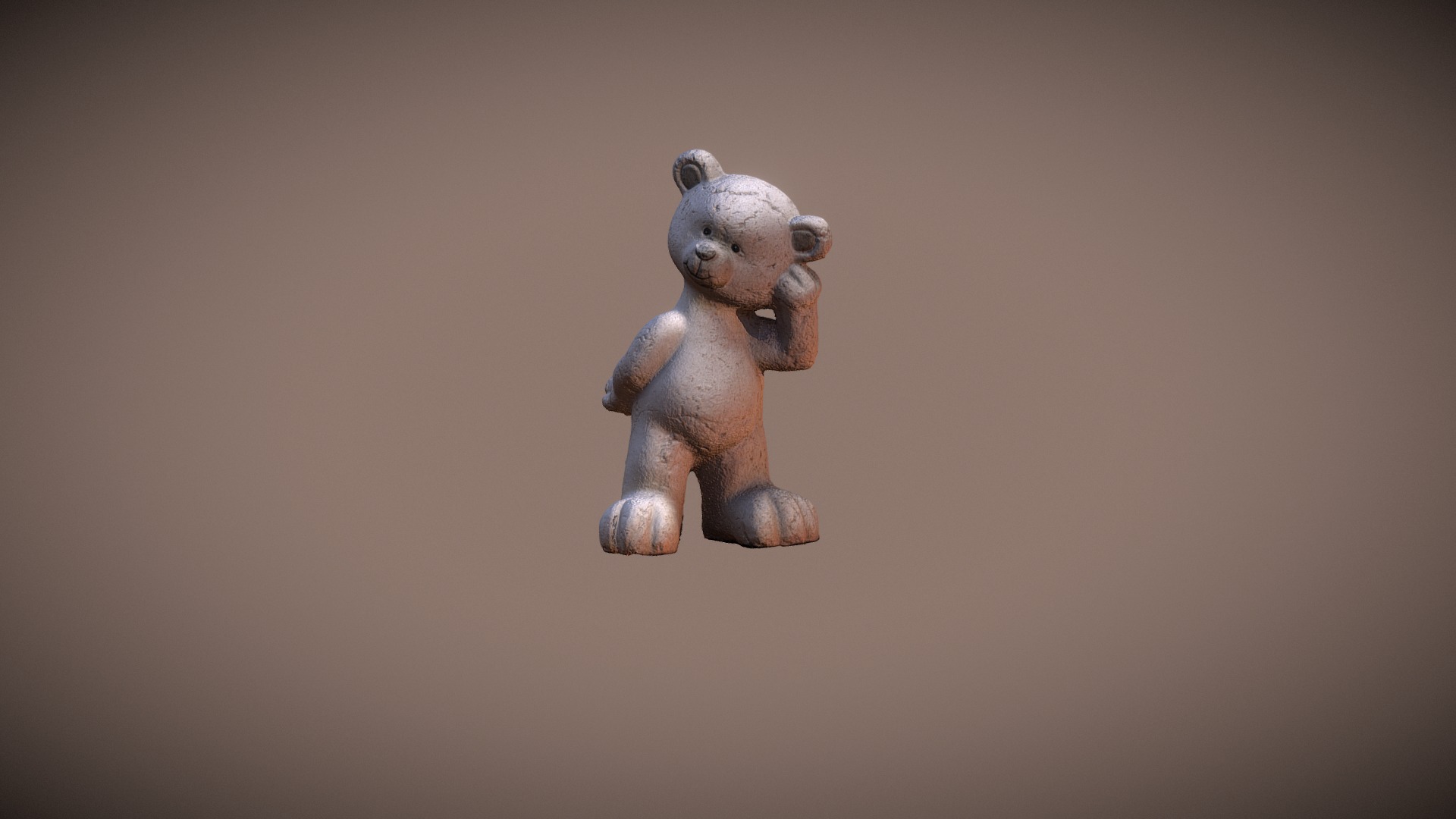 3D model Bear Statue - This is a 3D model of the Bear Statue. The 3D model is about a small stuffed animal.