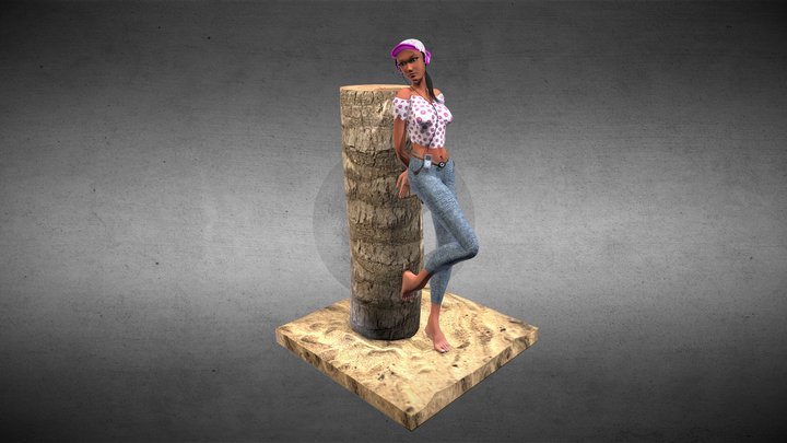Music Style Woman 3D Model