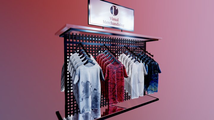 Visual Merchandising - t shirt display 3D Model