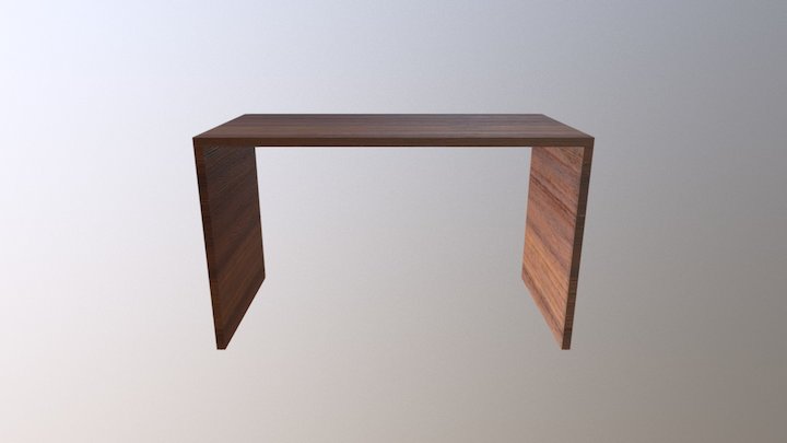 Table 2 - All Wooden 3D Model