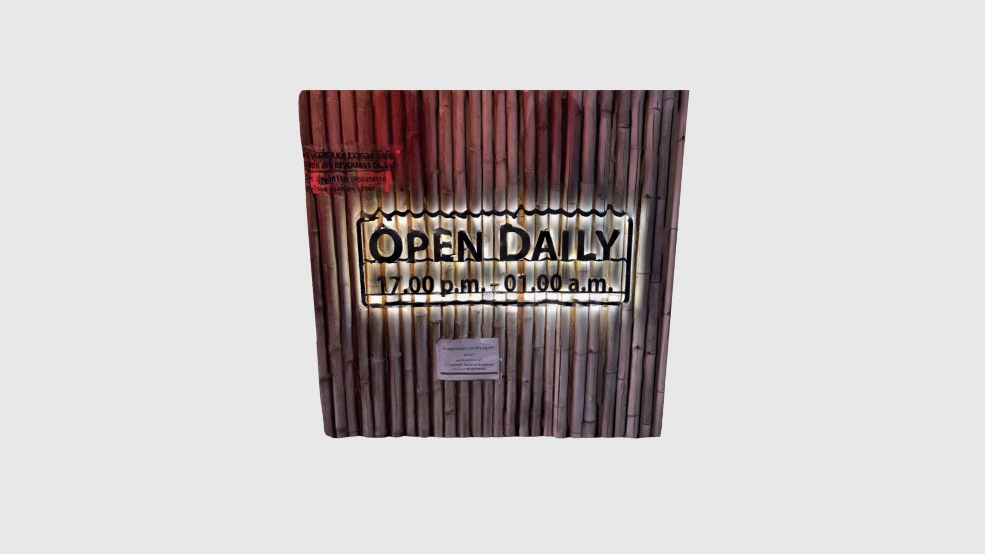 Illuminated lettering on bamboo base: open ever… - Download Free 3D ...