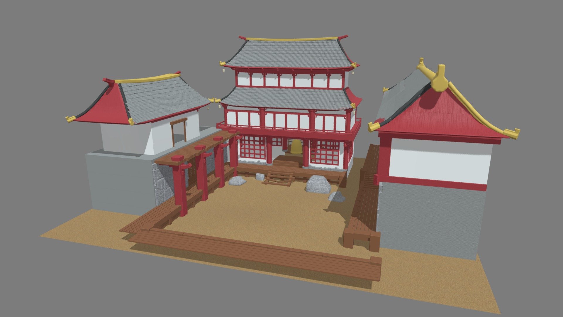 Hanamura Japanese Temple - Buy Royalty Free 3D model by ViperJr3D ...