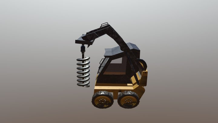 Auger Machine 3D Model