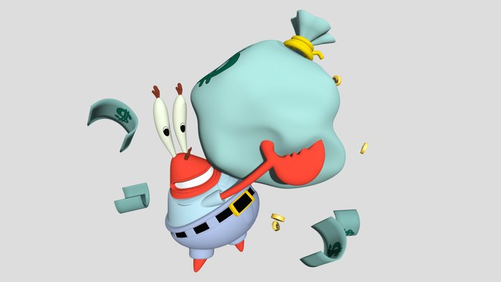 Mr. Krab Money 3D Model