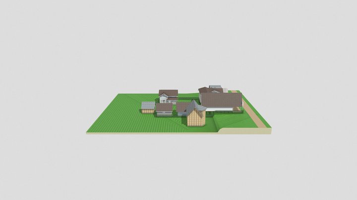 4 вар с участком 3D Model