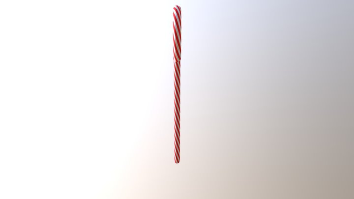 Candy Cane 3D Model