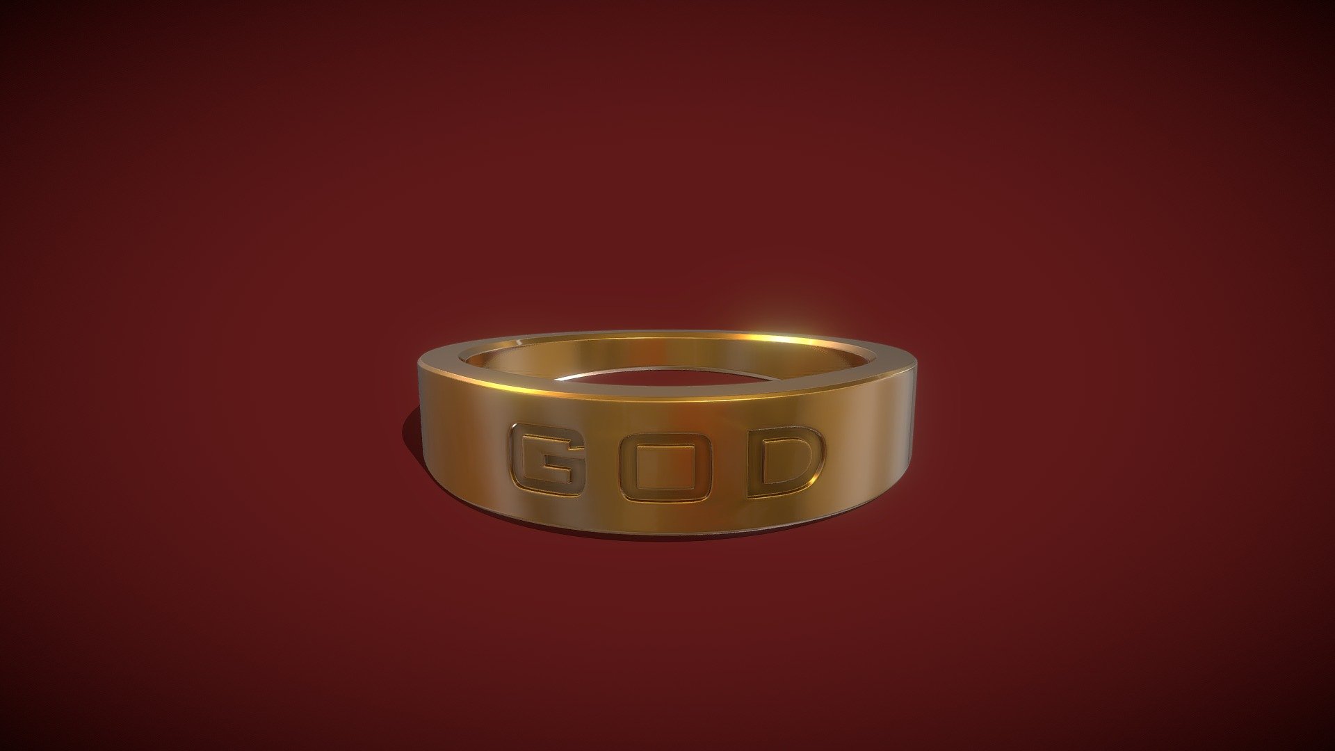 God Ring Female Gold - Buy Royalty Free 3D model by Sandeep Choudhary ...