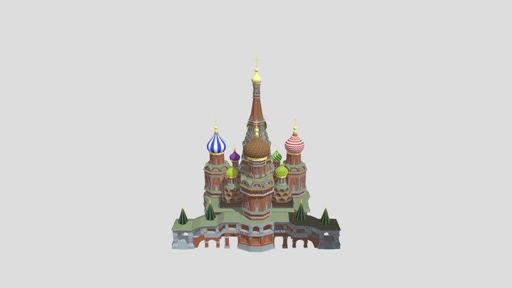 Храм Василия Блаженного 3D Model
