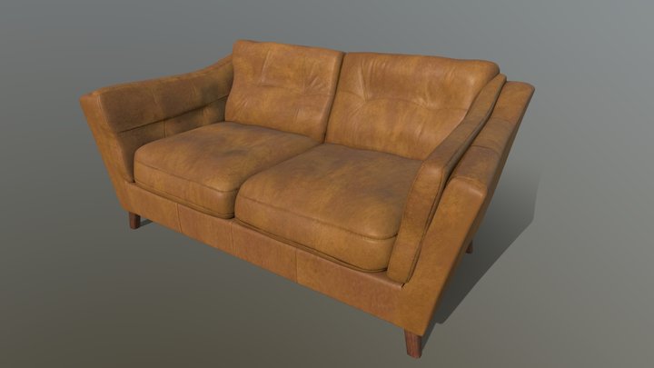 Leather Sofa 3D Model