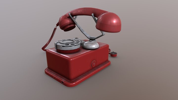 Vintage Telephone 3D Model