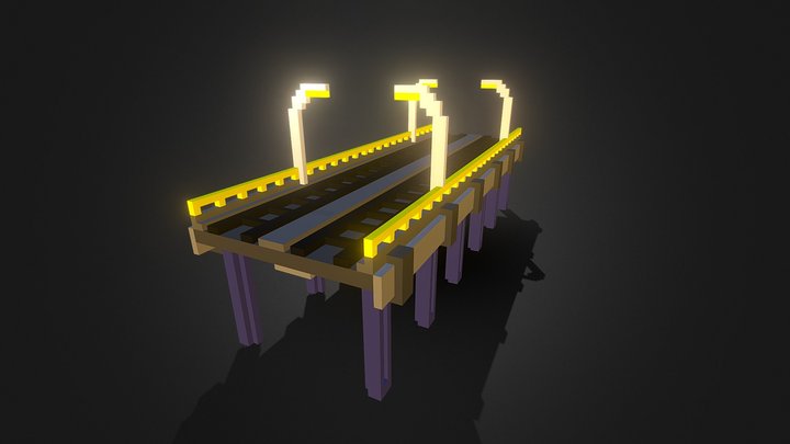 Futuristic Bridge 3D Model