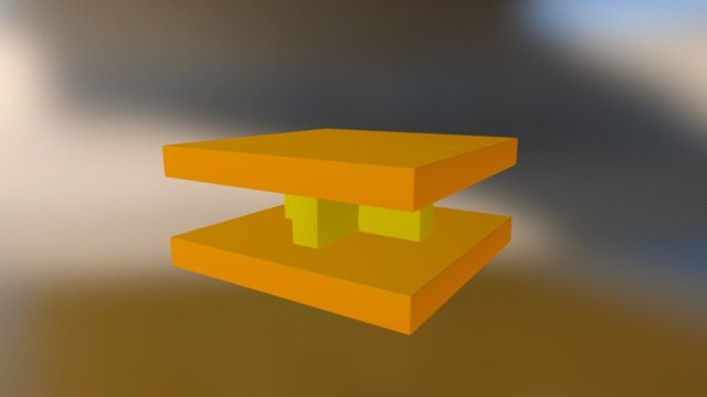 十字桌 3D Model