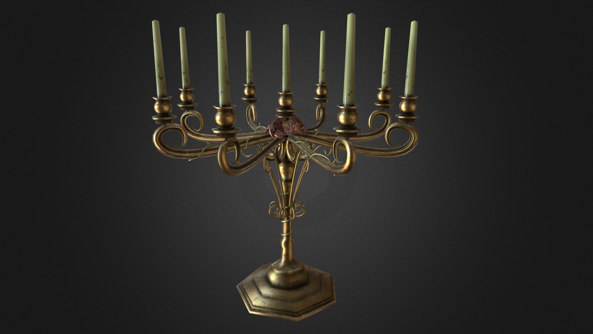 3D model Funky Candleabra! - This is a 3D model of the Funky Candleabra!. The 3D model is about a group of candles.