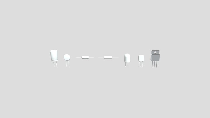 Radio Components Asset Pack – Free 3D Model STL