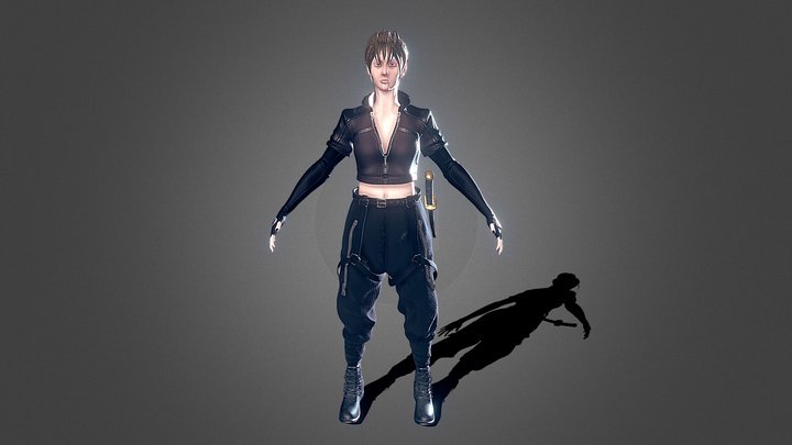 Cyberpunk character 3D Model