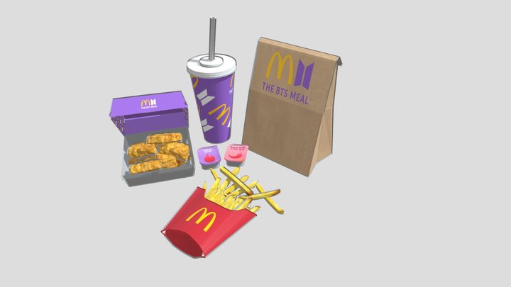 McDonald's BTS Meal 3D Model