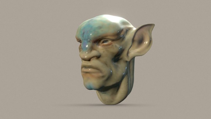 Goblin Head 3D Model