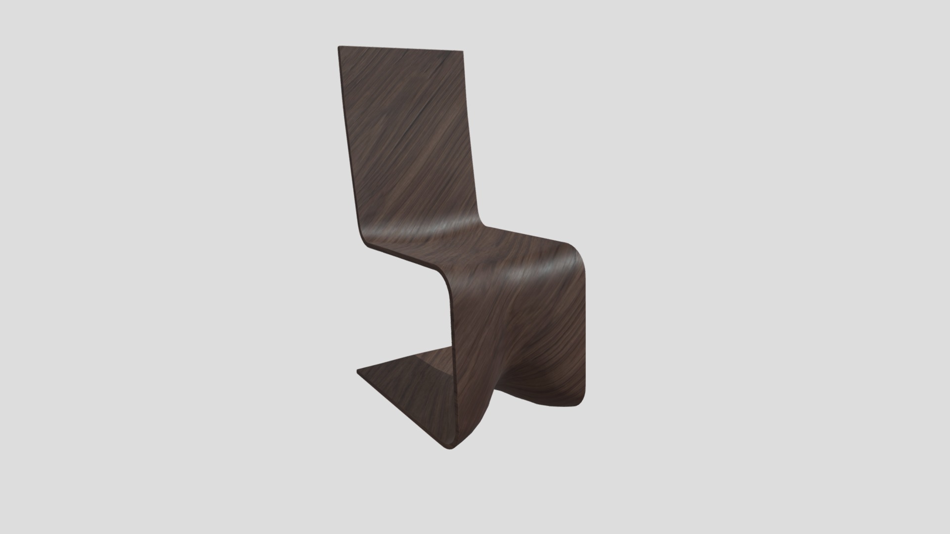 3D model Modern Chair - This is a 3D model of the Modern Chair. The 3D model is about a black feather on a white background.