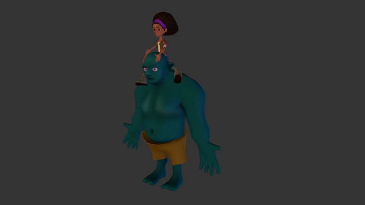 Terri and Troll Posed 3D Model