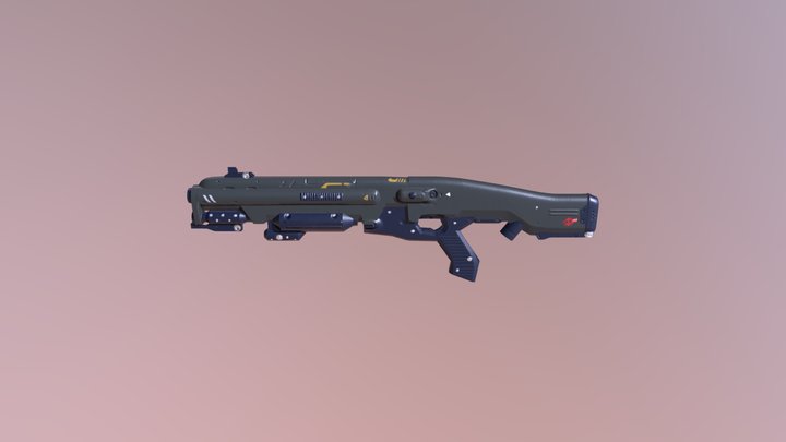 Doom Combat Shotgun 3D Model