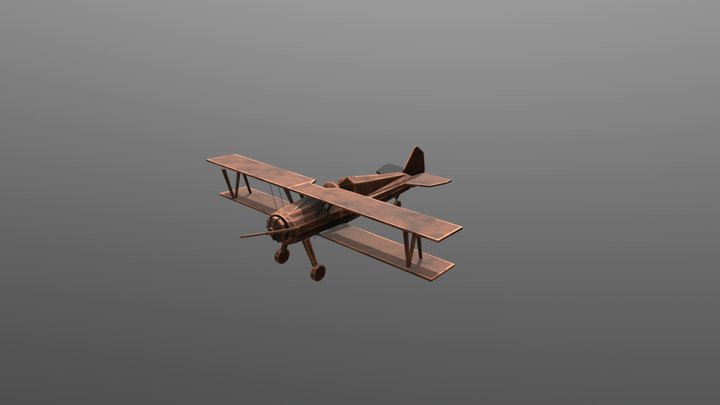 Boeing Stearman Bronze 3D Model