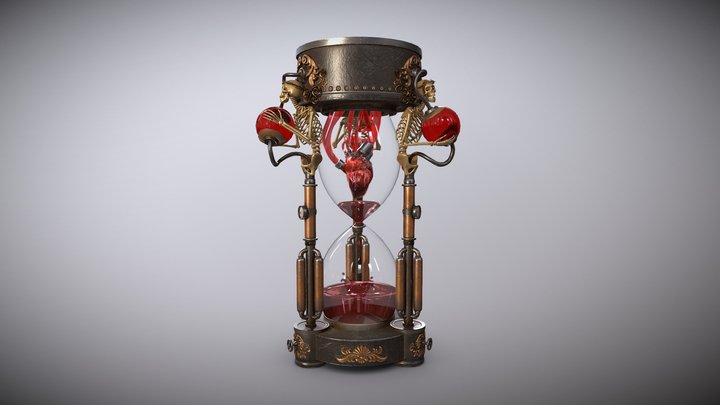 The Steampunk Heartglass (fbx) 3D Model