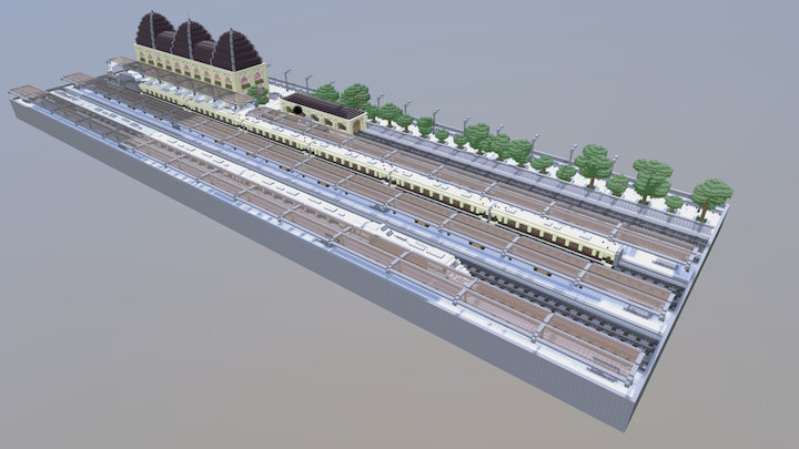 TRAIN STATION 3D Model