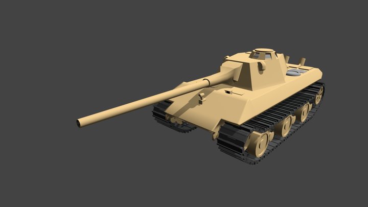 German E50 Standardpanzer Model 3D Model