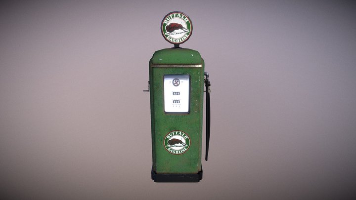 Vintage gas pump 3D Model
