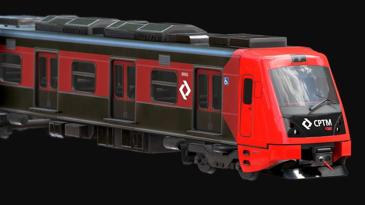 8000 Series Train - CPTM Sao Paulo - Brazil 3D Model