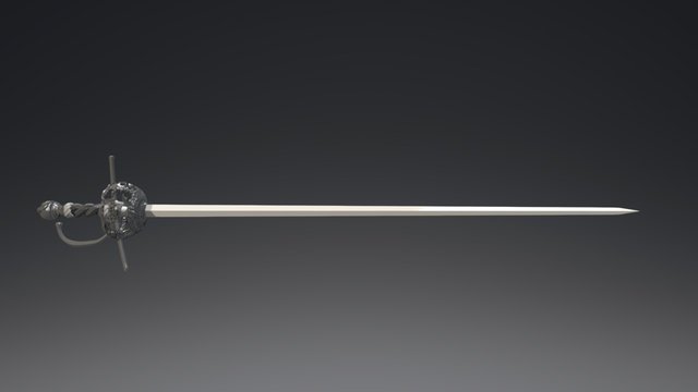 17th Century Rapier 3D Model