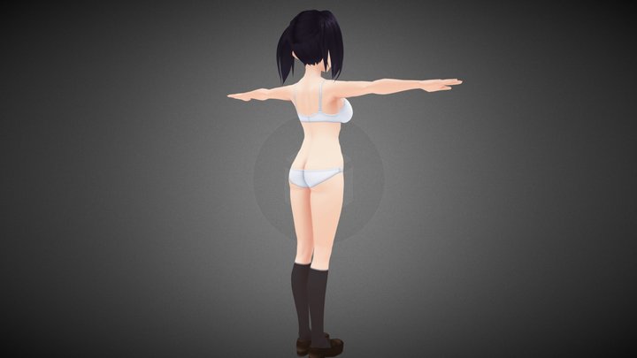 Annie Anime Girl 3D Model