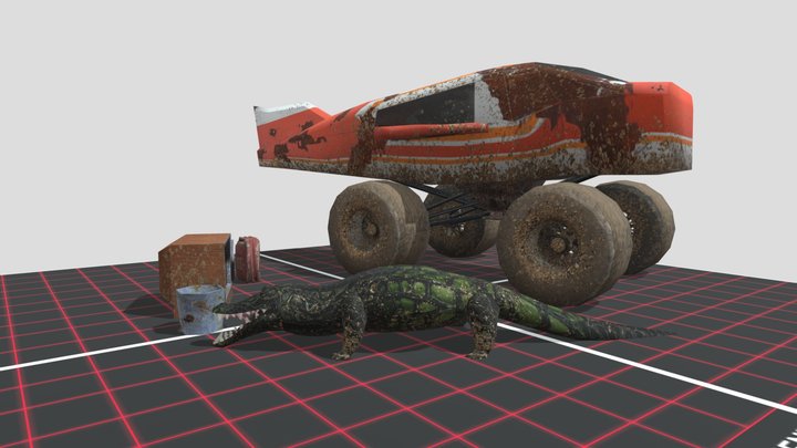 DAE 5 Finished props - Rustborne 3D Model