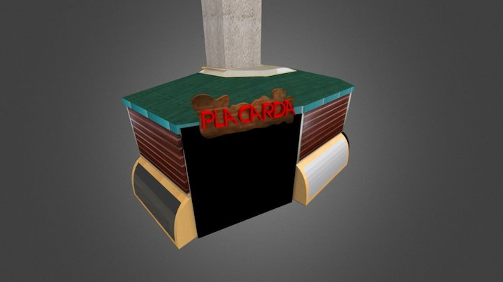 Tienda Placarda Cortinajes de Cierres. 3D Model
