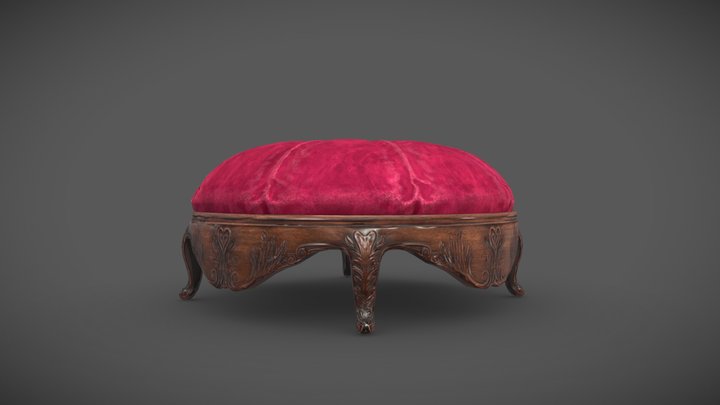 Vintage Pouffe 3D Model